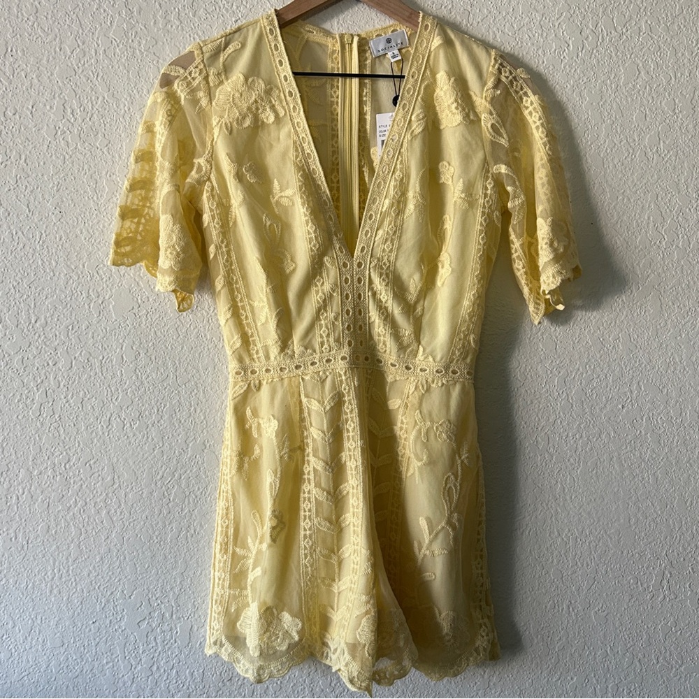 Socialite Lace V-Neck Romper